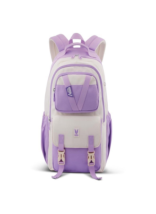 VAYA PRODYGY School Bags for Boys/Girls, 26L Large Capacity Waterproof Backpack for Class 6 to 10, Stylish and Spacious, Ideal for High School Students and Daily Use, Color - Purple - Image 1